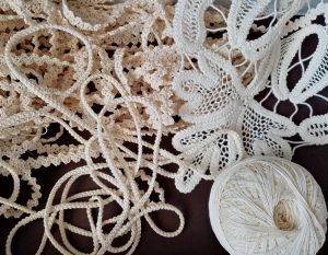 image of Romanian Point lace collection of cord and thread